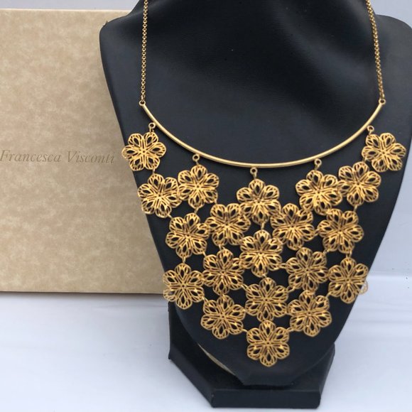 Francesca Visconti Statement Necklace adjustable - Picture 2 of 4